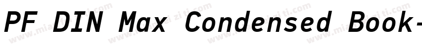 PF DIN Max Condensed Book字体转换